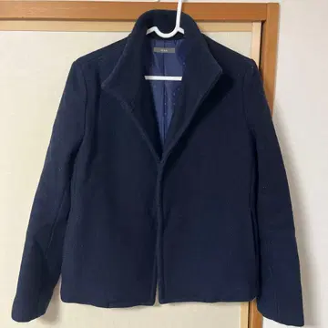 [ IENA ] 헤링본 스탠드 칼라 숏코트 핀 없음