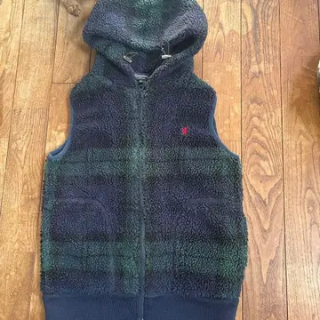 Gympleix 플리스 베스트 사이즈 14 다크 그린 블랙