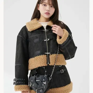 페이크 무스탕 자켓 셋업 darich