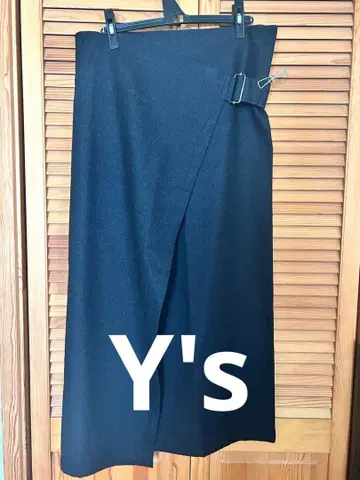 Y's 와이즈 빈티지 랩스커트 차콜 그레이