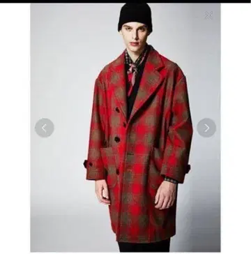 Johnbull Private labo 멜톤 체크 오버코트