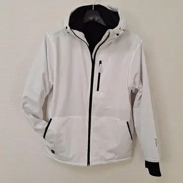 TULTEX 후드 부착 화이트 자켓 L 사이즈 방풍 보온