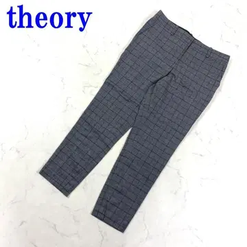 띠어리 테이퍼드 팬츠 슬랙스 울 체크 그레이 8 C1922