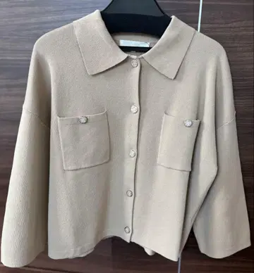 [미사용 새상품] 베이지 아우터 Grove 월드 M 사이즈 가슴 포켓