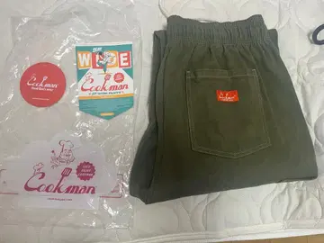 쿠쿠맨 셰프 팬츠 세미 와이드 프론트 포켓 올리브 L 사이즈