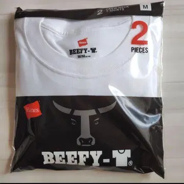 헤인즈 미사용 새상품 2장 세트  무지 반팔 티셔츠 남녀 공용 화이트 M