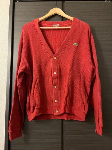 LACOSTE 레드 가디건 사이즈 4