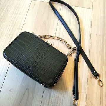 nouer 크로커다일 패턴 숄더백