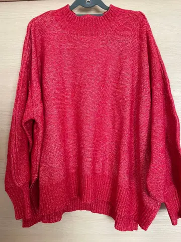 앤디콜 알파카 라이크 니트 빨간색