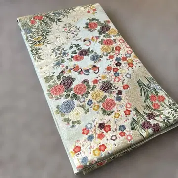 꽃무늬 후쿠로 오비 그린 계열