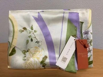 금삼탑 (JINSANT) 실크 프린트 꽃무늬 스카프 (사각)