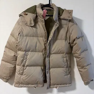 GENERAL SUPPLY 후드 부착 다운 자켓 베이지