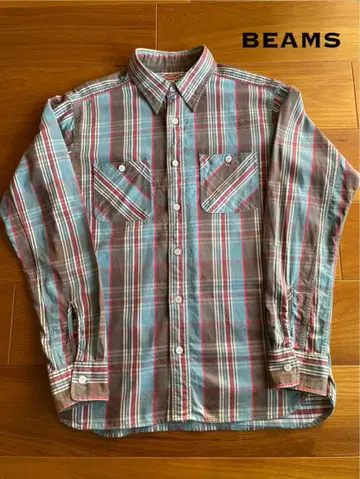 체크 무늬 긴팔 셔츠 아메카지