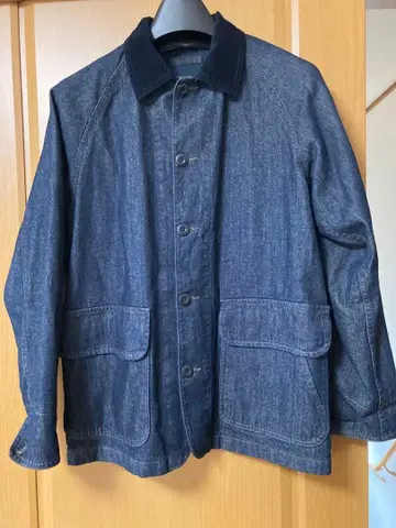 유니클로 데님 코듀로이 옷깃 커버올 S 사이즈