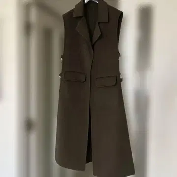 다크 브라운 노카라 롱 베스트 새상품급