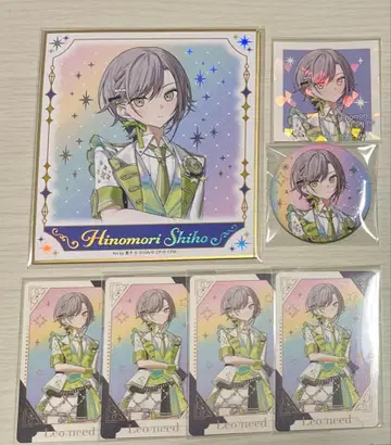 프로세카 히노모리 시호 감사제 캔뱃지 그리팅 카드 색지 스티커