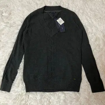 [ 새상품 ] 타미힐피거 V넥 니트 그레이 M 사이즈