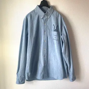 PSYCHO BUNNY 던거리 셔츠 L 사이즈 코튼 폴리에스테르