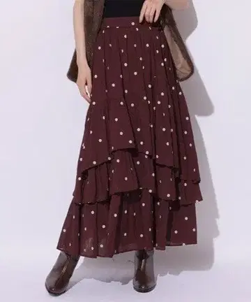 Mystrada 랜덤 캉캉 스커트 이번 시즌 도트 홍차