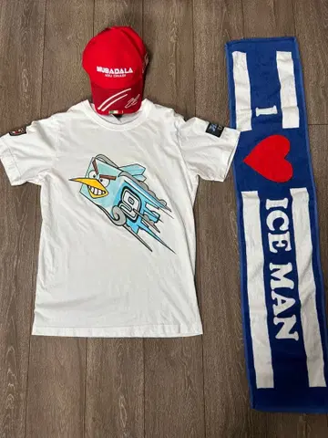 [레어] 앵그리버드 & 라이코넨 콜라보 T셔츠 + 캡 + 타월 3종 세트