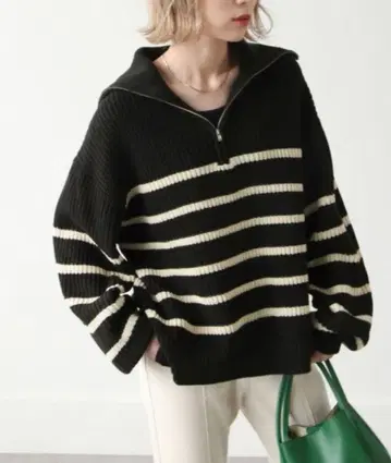 CHILLFAR 보더 집업 니트