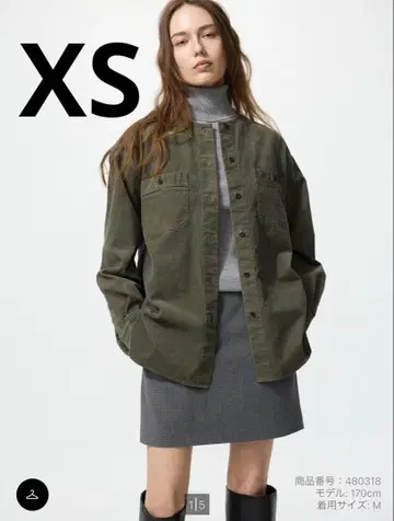 UNIQLO 코듀로이 롱 셔츠 자켓 XS