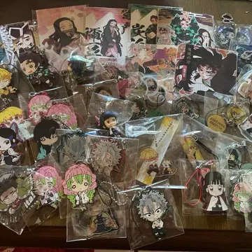 귀멸의 칼날 묶음 판매 코스터 미니 색지 키링