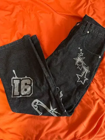 XLARGE 블랙 데님 팬츠 32