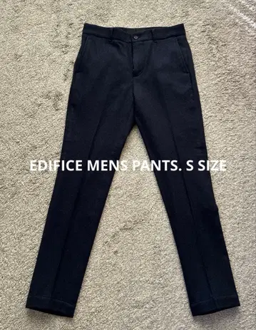 (미사용품) EDIFICE 남성용 울 팬츠 네이비 컬러 슬림 슬랙스