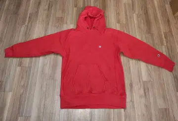 Champion 리버스 위브 후드티 XL 레드