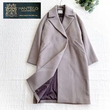 고급 IENA MANTECO 오버 체스터 코트 롱 그레이지