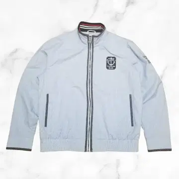 라이트 블루 집업 자켓 점퍼 스트라이프 y2k