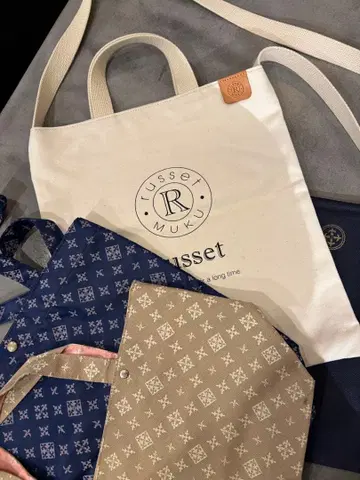 미사용 새상품 russet 캔버스 숄더백 베이지 3세트