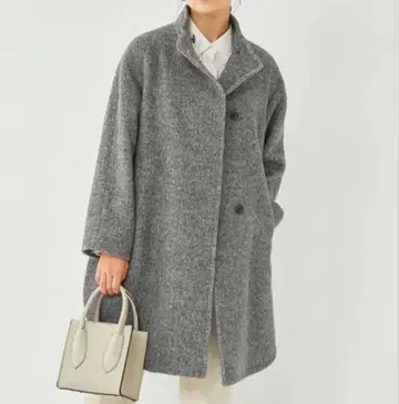 그린 라벨 릴랙싱 트위드 망토 코트