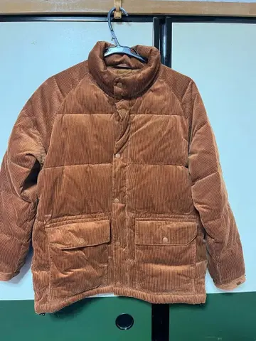 GLOBALwork 브라운 코듀로이 다운 자켓