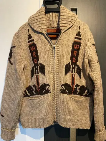 WEIRDO 로켓 패턴 니트 자켓