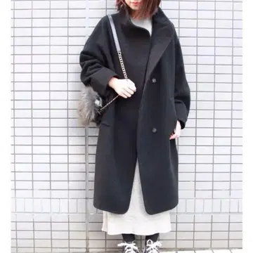 JOURNAL STANDARD 소프트 모사 스탠드 카라 코트 블랙 M