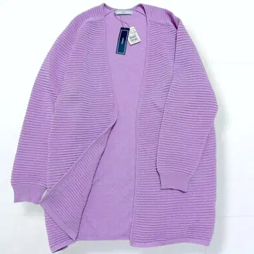 새상품*FENNEL 야마다야 리브 가디건 겉옷 라벤더 루즈핏