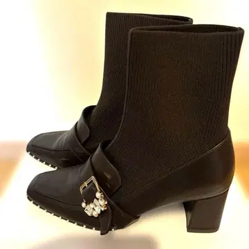 RANDA 스트레치삭스 앵클부츠 브라운