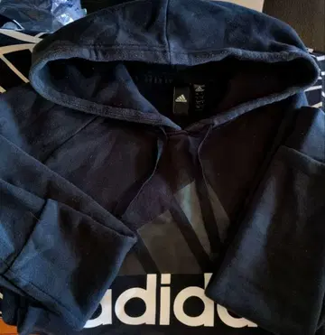 adidas 후드 부착 후드티 블랙