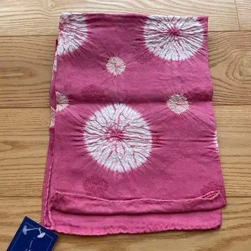 염색 무늬 핑크 스카프 90x90cm