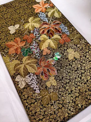 새상품급 오비 포도 기모노