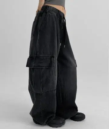 BLACKUP [MADE] 포트밴딩 2WAY 데님 카고 팬츠