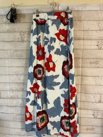 안티카 플라워 프린트 롱 스커트