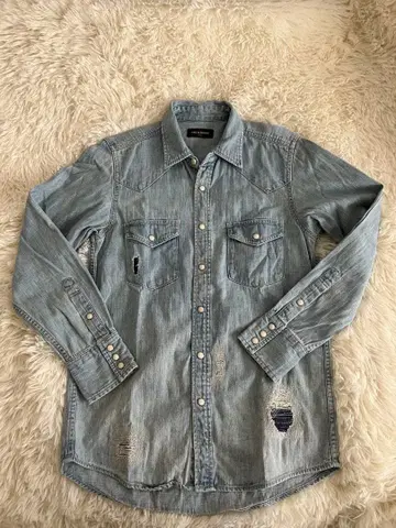 RAG MACHINE 라이트 블루 데님 셔츠 S