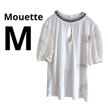 가격 인하 환영 Mouette [ M ] 화이트 비쥬 포함 상의 깔끔함