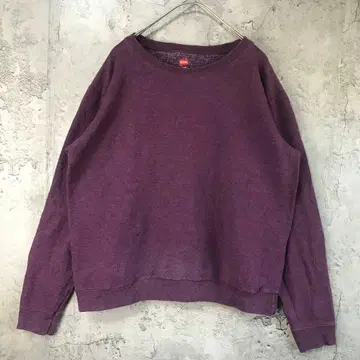 B813 구제 의류 트레이닝복 맨투맨 보라색 무지 90s Y2K