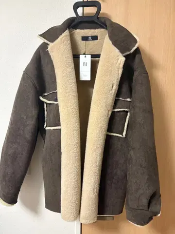 페이크 스웨이드 안감 에코 퍼 블루종