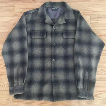 TOWNCRAFT 울 혼방 셔츠 브라운 옴브레 M 페니즈