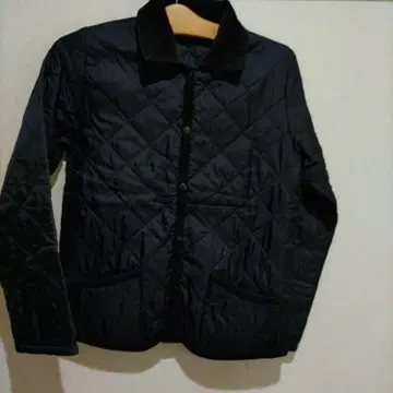 무인양품 블랙 퀼팅 자켓 코듀로이 옷깃